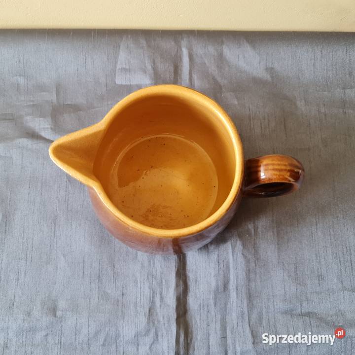 Dzbanek gliniany sygnowany PRL Warszawa