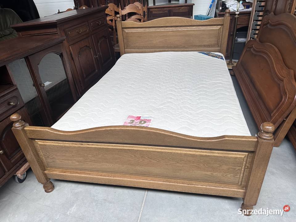 Masywne łóżko 140 stelaż materac Sławoszewek