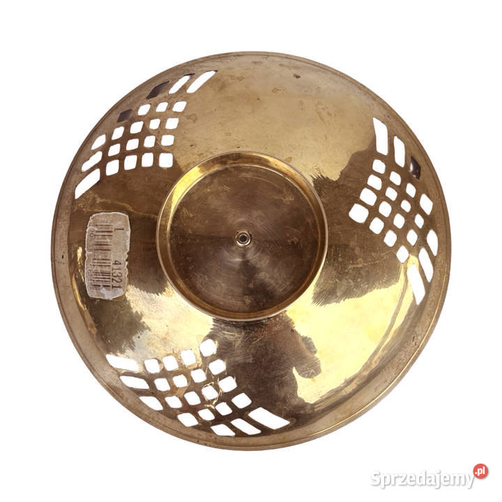 Ręcznie malowana patera mosiężna Francja lata 60 sprzedam