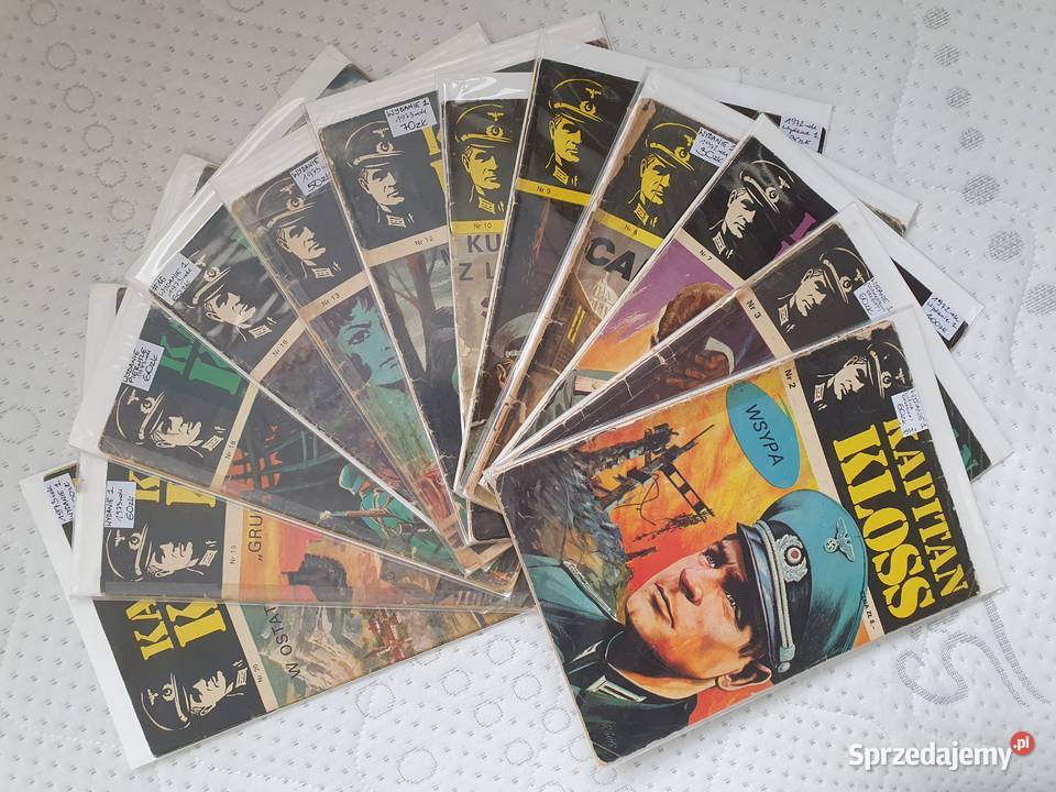 Kapitan Kloss zestaw 12 komiksów wydanie 1 lata pomorskie Gdynia