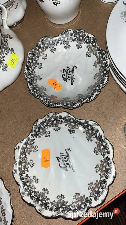 Solniczka Royal Albert Silver Anniversary Porcelana i szkło pomorskie Gdańsk