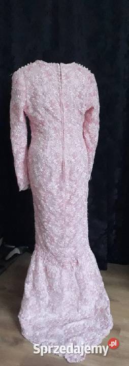 różowa koronkowa vintage koronkowa sukienka M Sosnowiec sprzedam
