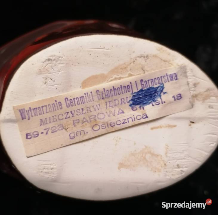 Zestaw ceramiczny do likieru Okres PRL Sosnowiec