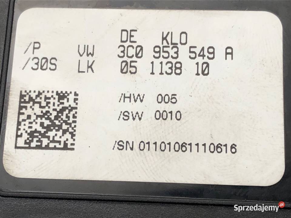 MODUŁ SKRĘTU REFLEKTORA VW PASSAT B6 3C0953549A