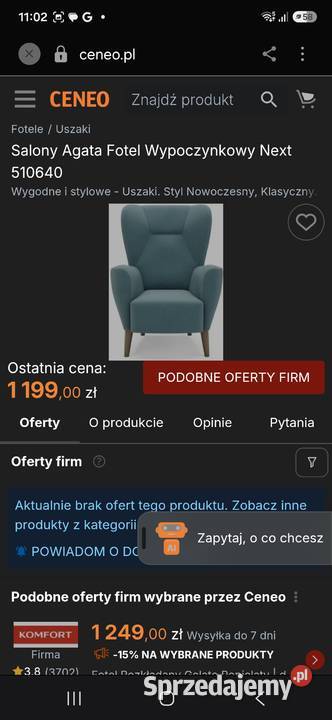 Fotel Uszak Ostrów Wielkopolski