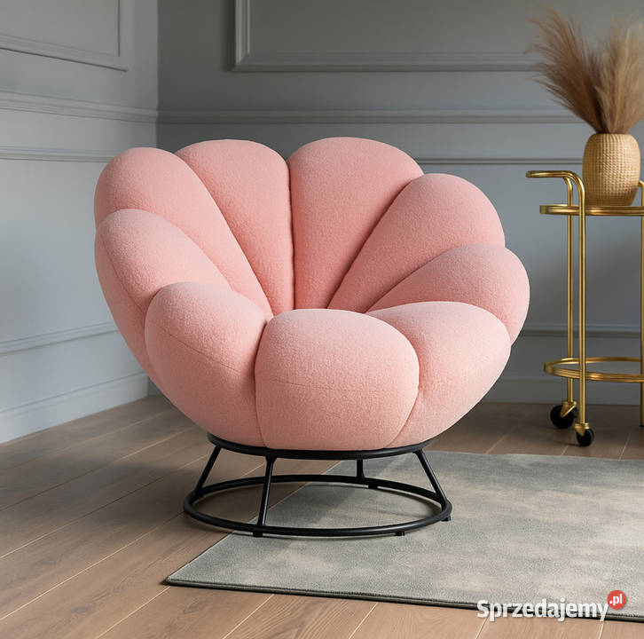 Obrotowy fotel wypoczynkowy Sun Flower boucle Tarchały Małe sprzedam