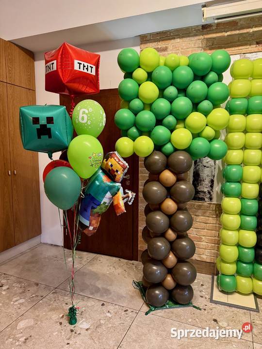 Minecraft ścianka do zdjęć Minecraft balony Katowice