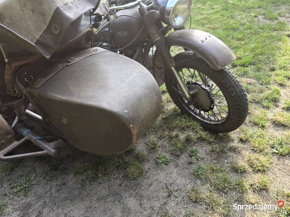 Motocykl URAL M 61 z koszem i dokumentami Aleksandrów Łódzki