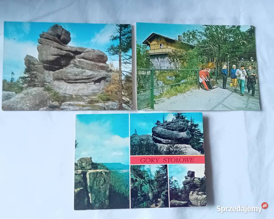 Zestaw 3 pocztówek Góry Stołowe KAW 197582 r Koźminek