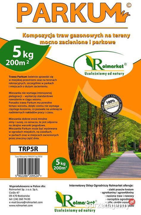 TRAWA Mieszanka PARKUM 5 cienia zacienione