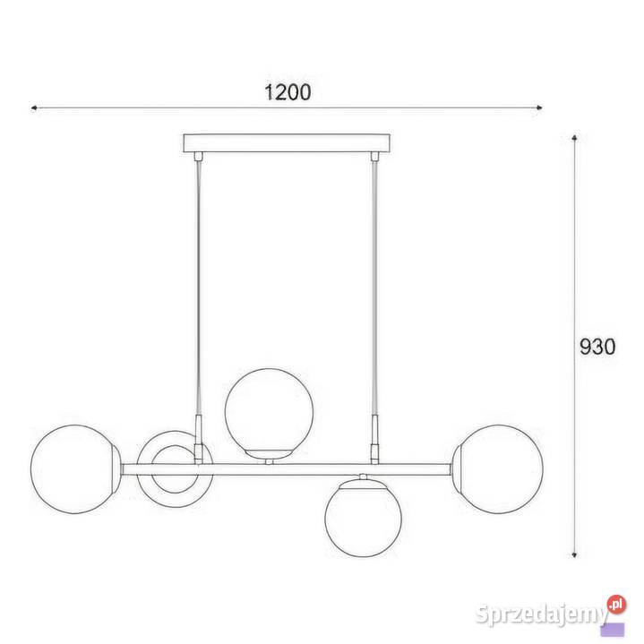 Lampa wisząca Maddie czarna 5 x E14 Lamkur Warszawa
