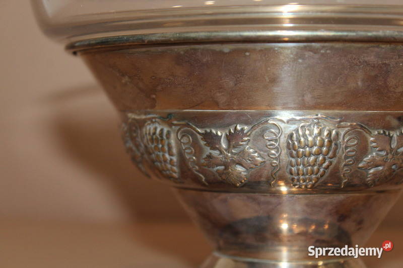 Posrebrzana patera ze szkłem 110 FiaF Szczecin