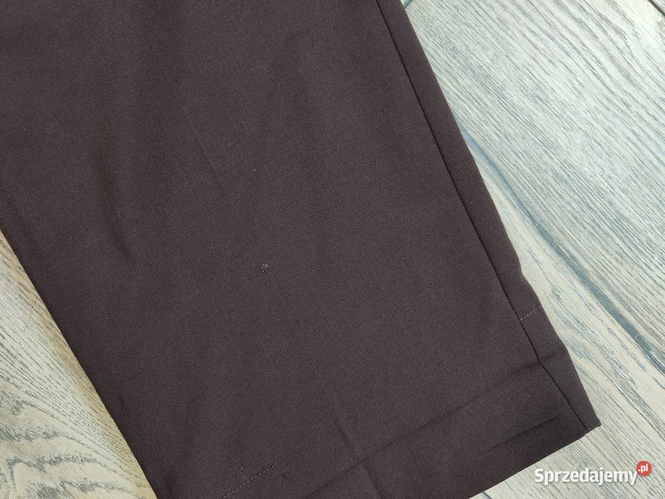 Wełniane brązowe spodnie Marks Spencer 38 40 Odzież damska Jasło