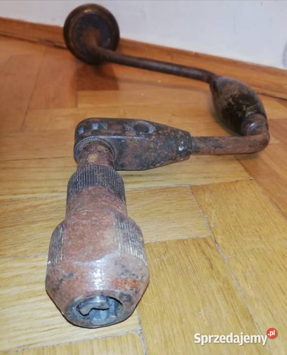 Stara wiertarka ręczna bezprądowa Retro Vintage