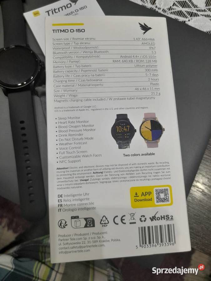 Smartwatch Titmo O150 Czarny Wieliczka
