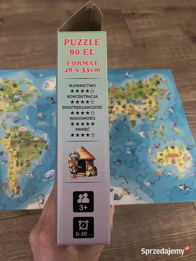 Puzzle mapa świata 3 lata+ Wrocław