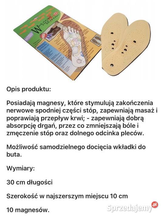 Wkładki do butów masujące magnes Nisko sprzedam