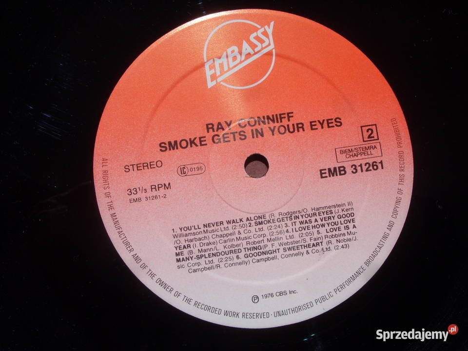 POP LP RAY CONNIFFSMOKE GETS 1976 R płyta winylowa Płyty i kasety Wołów