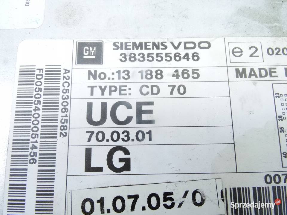 OPEL ZAFIRA B VECTRA C RADIO NAWIGACJA KOMPLET Przemęt