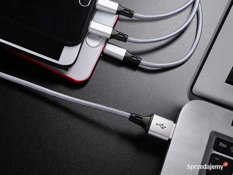 UNIWERSALNY KABEL PRZEWÓD USB 3W1 LIGHTNING śląskie Sosnowiec