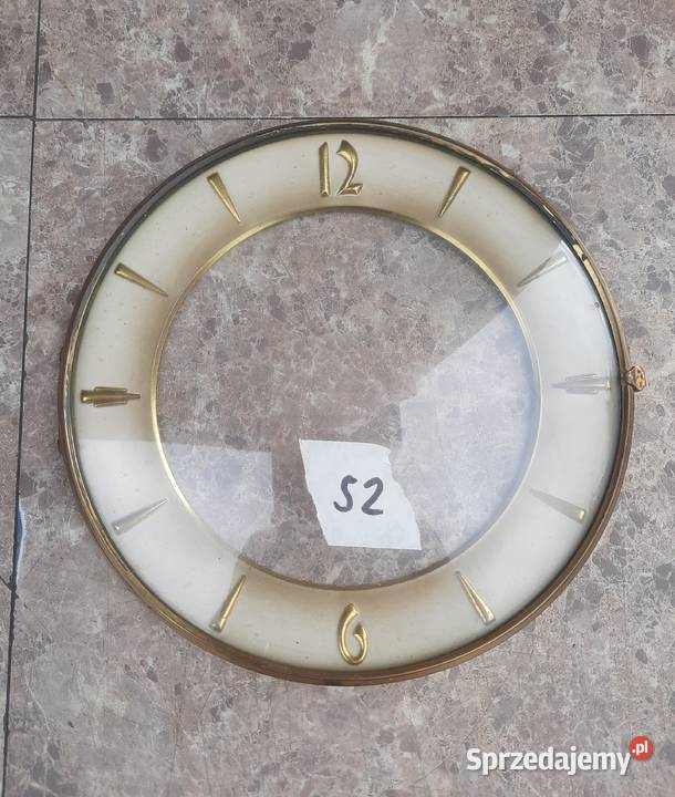 52 Tarcza cyferblat starego zegara ramka szkło wypukłe 179mm