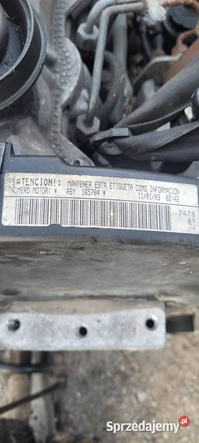 Silnik Seat vw 1 9 Sdi 64 ASY Komplet Jędrzejówka