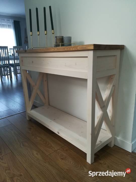 Konsola drewniana styl prowansalski Szadek