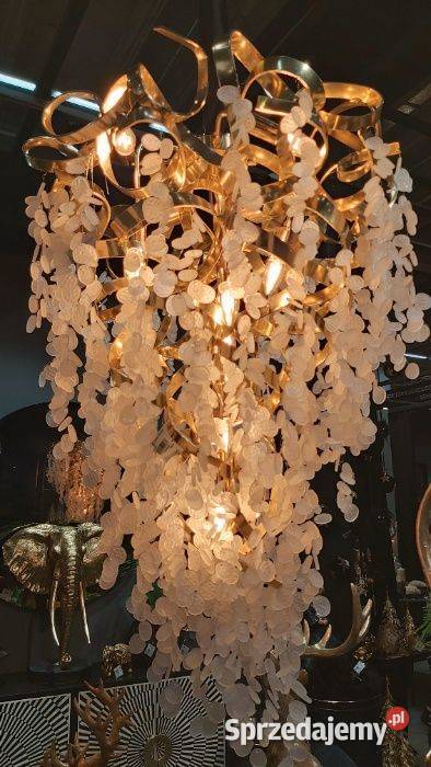 Luksusowy Żyrandol szkło z metaloplastyką Lodowe Szczecin