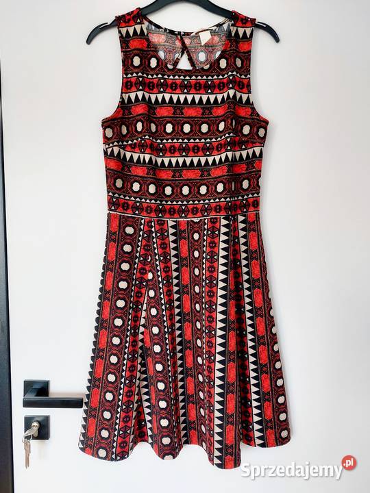 sukienka HM aztec rozmiar S kolorowa etno wzory Poznań sprzedam