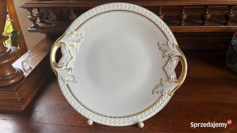 Secesyjna patera na ciasto wyprodukowana Carl Gdańsk