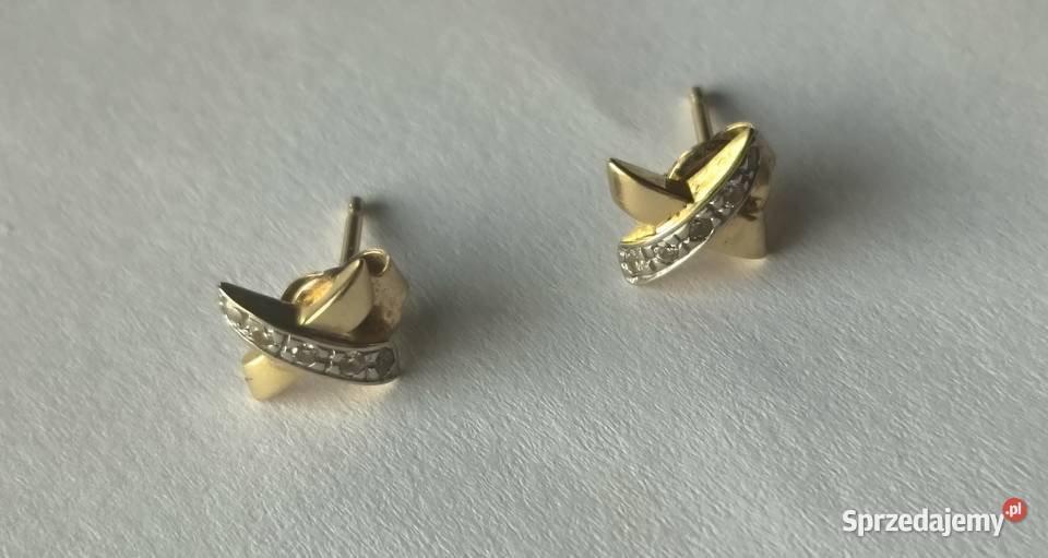 Piękne kolczyki złoto 585 Kolczyki Myślenice