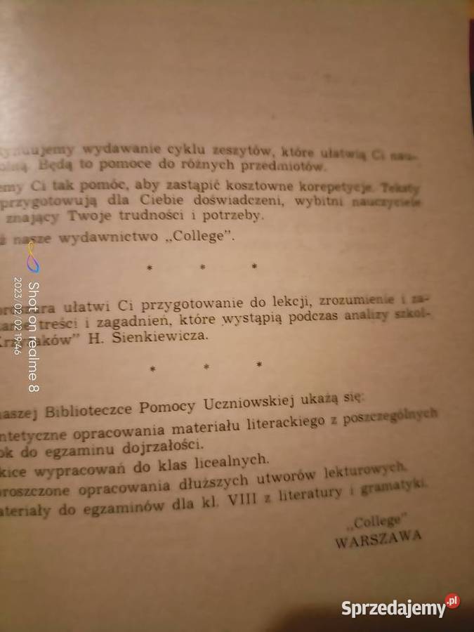 Krzyżacy Sienkiewicz unikat okazy analizy literaturoznawstwo Warszawa