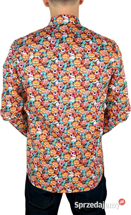 DANIEL BESSI Koszula Męska Fb032 Kolorowa Rozmiar L wielkopolskie