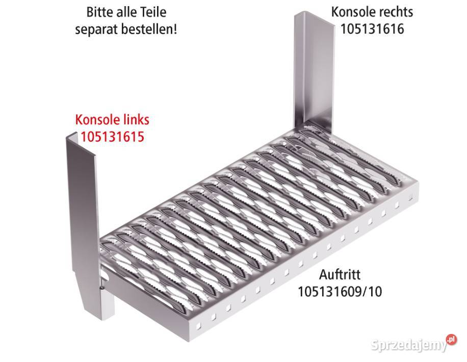 Konsola lewa do stopnia pojedynczego składanego wielkopolskie Przysieka Polska