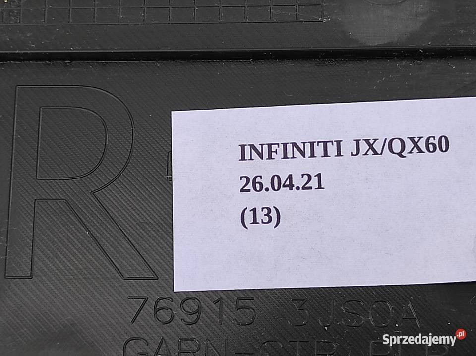 OSŁONA SŁUPKA ŚRODKOWEGO PRAWA INFINITI QX60 JX Nowy Tomyśl