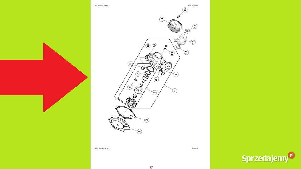 CLAAS ARES 836 826 4FPS katalog części Polsku Gdańsk
