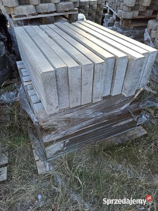 Obrzeże chodnikowe nowe szare 8 x 305 x 100 Słupno