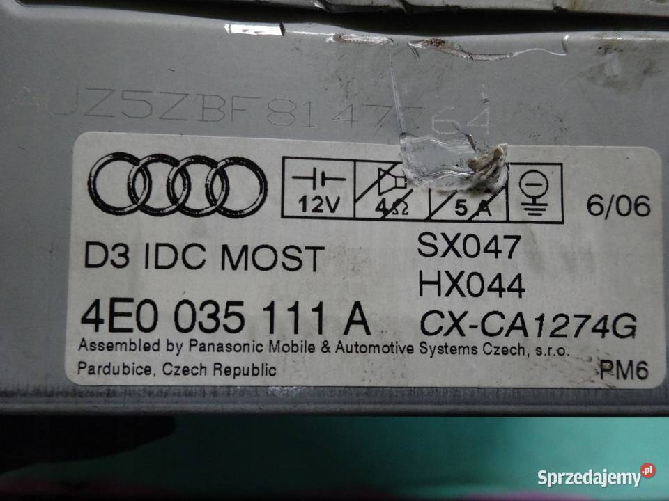 AUDI A6 C6 06r zmieniarka płyt CD 4E0035111 Sprzęt audio fabryczny
