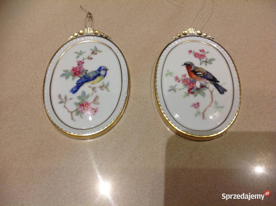 Stary Porcelanowy Obrazek KAISER WGERMANY Vógel Dekoracje i ozdoby lubuskie