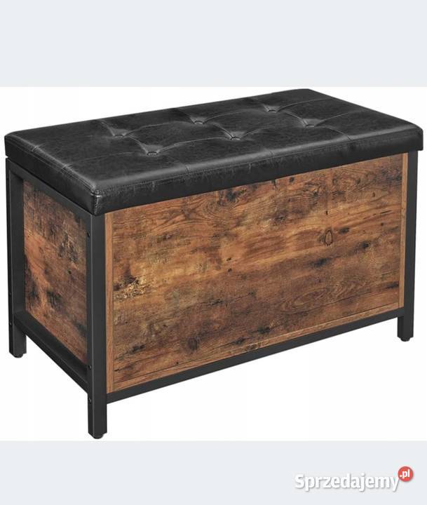 Skrzynia siedzisko pufa rustykalna lotf vintage