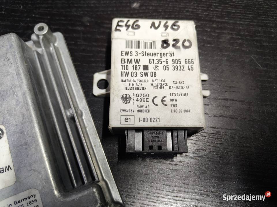Bmw e46 n46 zestaw startowy komputer AWS kluczyk osobowe Aleksandrów Łódzki