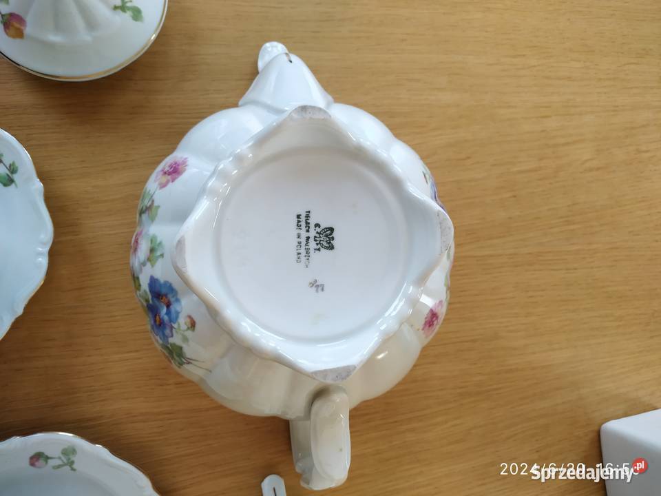 Komplet do kawy CT Tielsch Wałbrzych Porcelana i szkło Białystok sprzedam