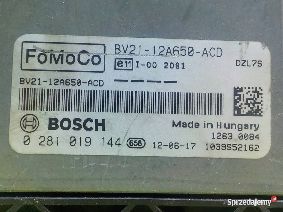 FORD FIESTA MK7 14 TDCI 12r 5D sterownik mazowieckie Suków