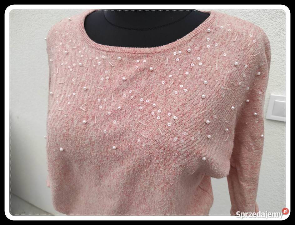 Pastelowy sweter z ozdobami George 40 L Płock