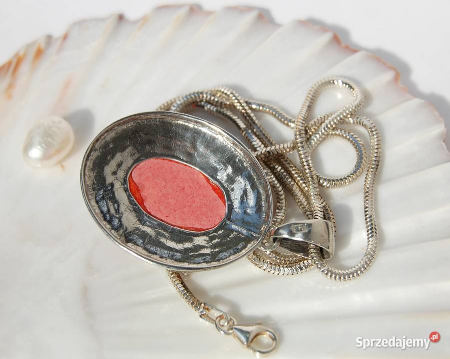 Wisior bransoletka kolczyki nowy komplet koral Lublin