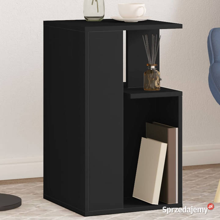 Stolik boczny czarny 35x35x60 materiał Stoły mazowieckie sprzedam