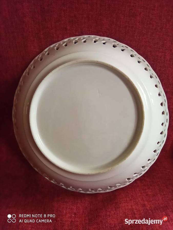 Patera misa z ażurem Herbaciane Róże Biała