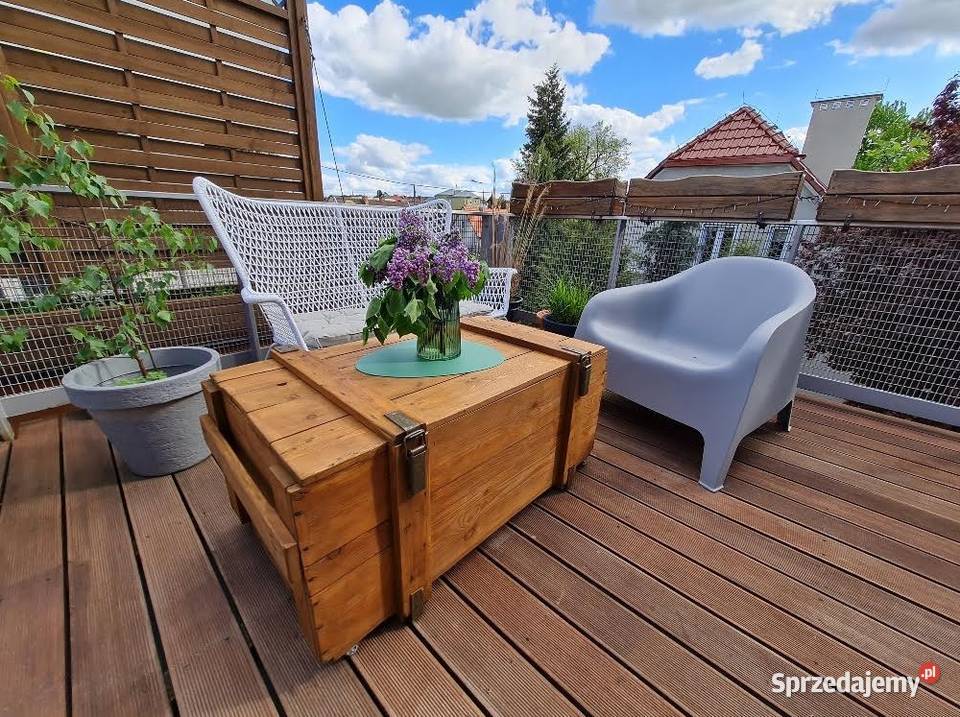 Stolik z przekładkami ze szpuli drewniany Olsztyn sprzedam