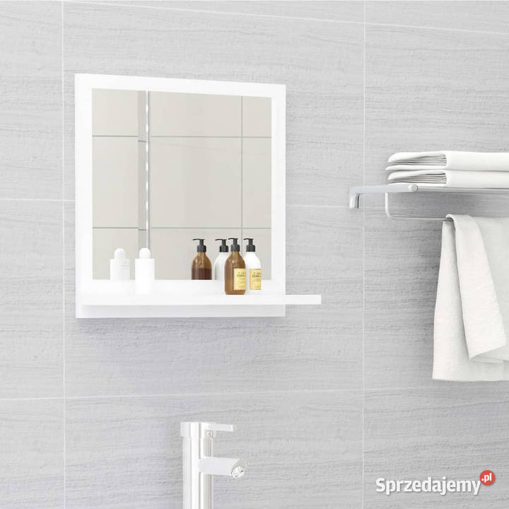 Lustro łazienkowe białe 40x105x37 materiał Łazienkowe Warszawa