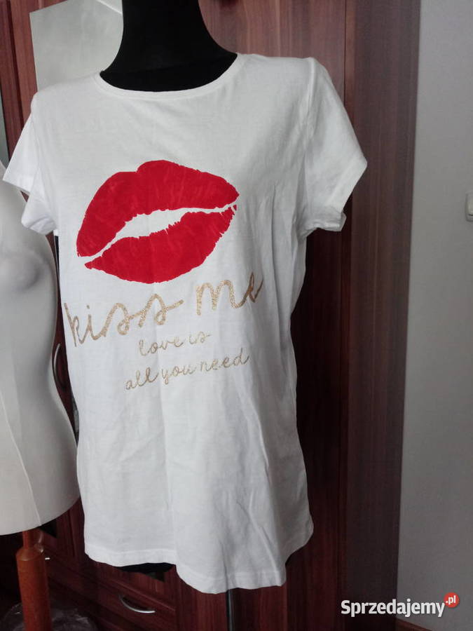 Koszulka tshirt biała KISS ME Chrzanów